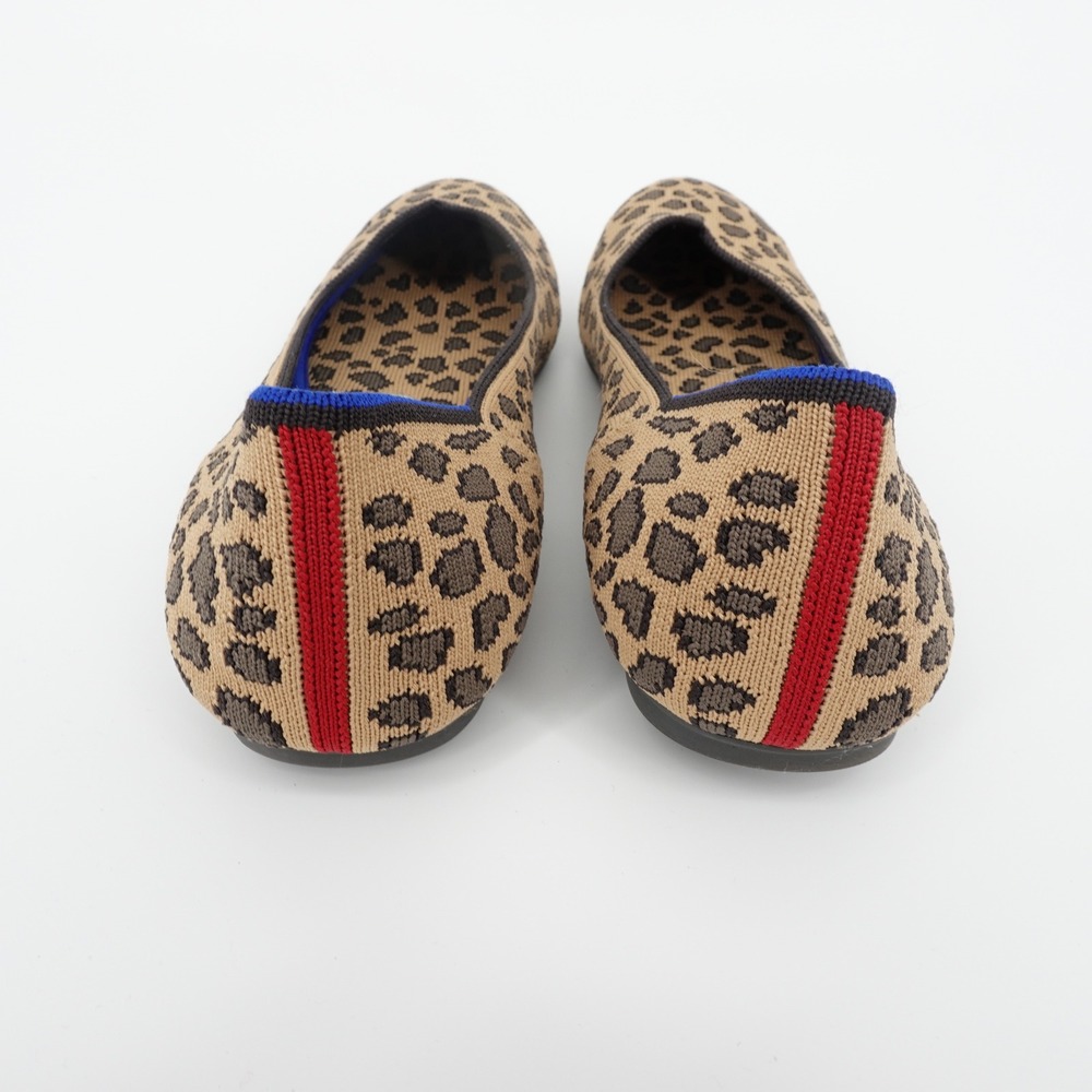 Rothys The Flat Spotted Cat Leopard Print Knit Ballet Flats Size 9.5 Womens - Picture 4 of 7